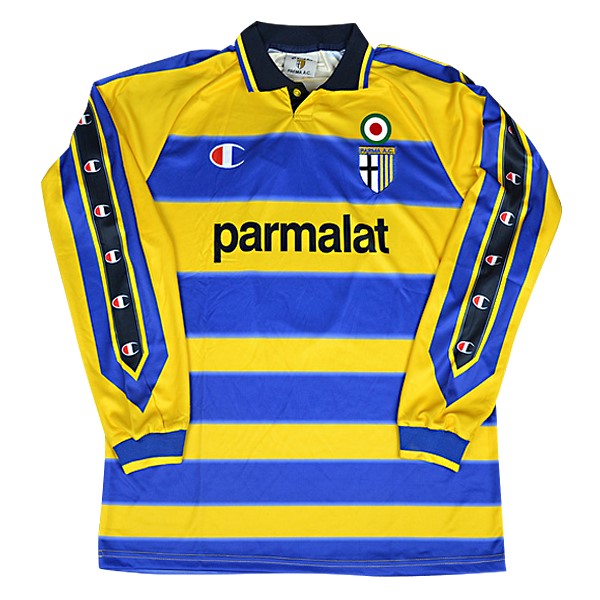 Maillot Football Parma Domicile ML 1999 2000 Bleu Jaune